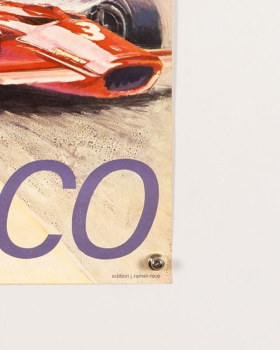 Image 1 of Grand Prix van Monaco 29e 1971 – Originele vintage motorsportposter van S. Carpenter – Vintage Racing – 60x40 cm