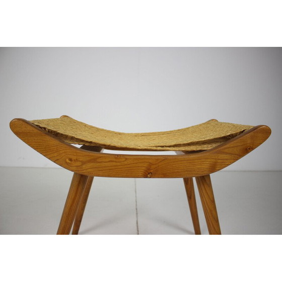 Image 1 of Mid-century wooden footstool Czechoslovakia 1960s