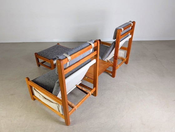 Image 1 of Divano originale Niels Eilersen Mid-Century con poltrona e poggiapiedi