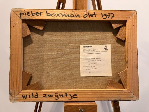 Pintura moderna de Pieter Boxman de 1977. Cerdo.