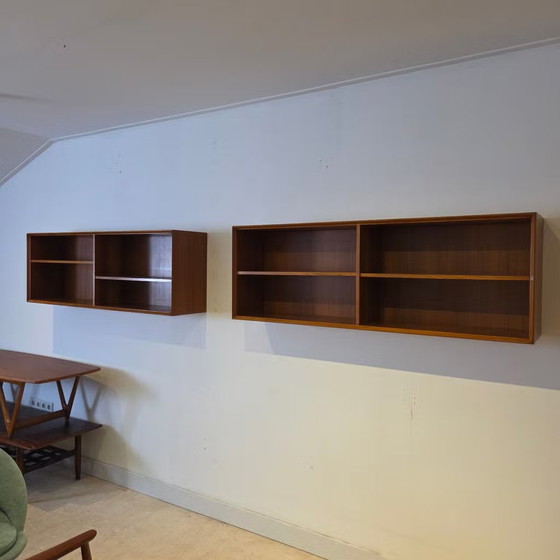 Rex Raab, Wilhelm Renz Varia-150 vintage floating Wall cabinet, Wood, Brown (photo 3 of 22)