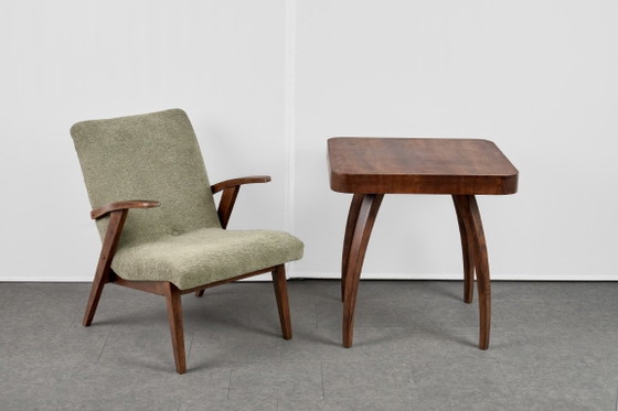 Art Deco Coffee Table by Jindřich Halabala, 1954, Czechoslovakia – Wood (photo 3 of 18)