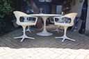 Space age dining set by Konrad Schäfer for Lübke, 1960s 