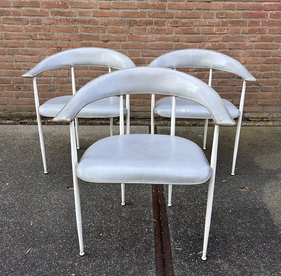 Image 1 of 4x Fasem P40 design eetkamerstoelen 