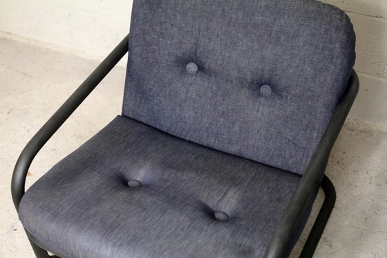 Image 1 of 2x Fauteuils Édition Prisunic Acier Tubulaire et Coussins Mousses, France, 1973