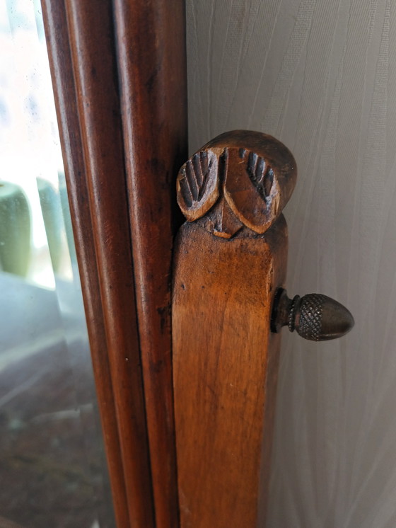 Image 1 of Toletta retrò in legno di ciliegio e marmo