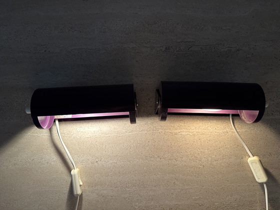 Image 1 of Set van 2 Ikea Wandlampen Paars Vintage 70s Lod V413
