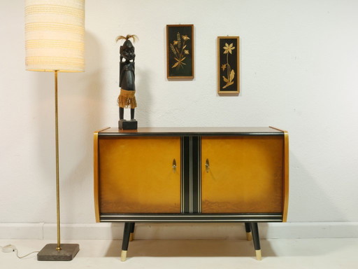 Vintage sideboard, 60s, Germany - walnut & birch veneer