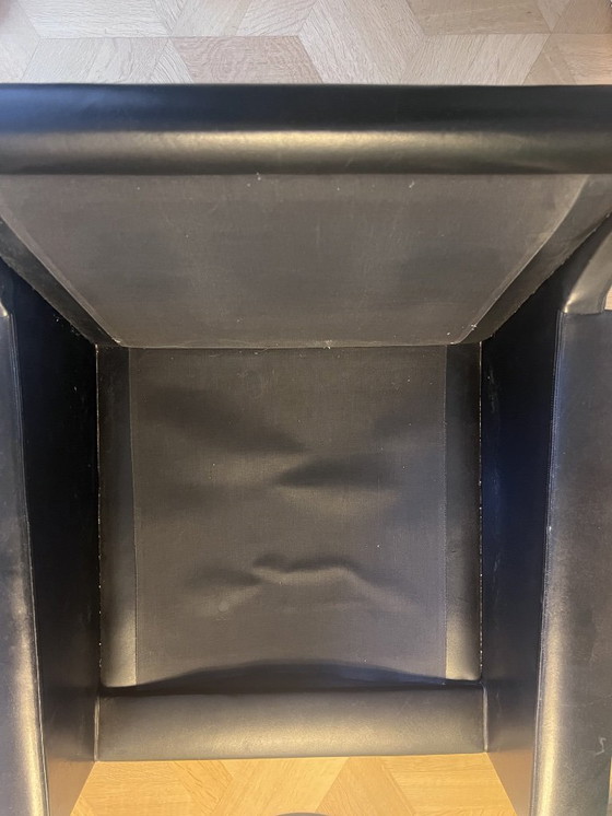 Image 1 of Zwei dänische Mid-Century-Sessel aus schwarzem Leder