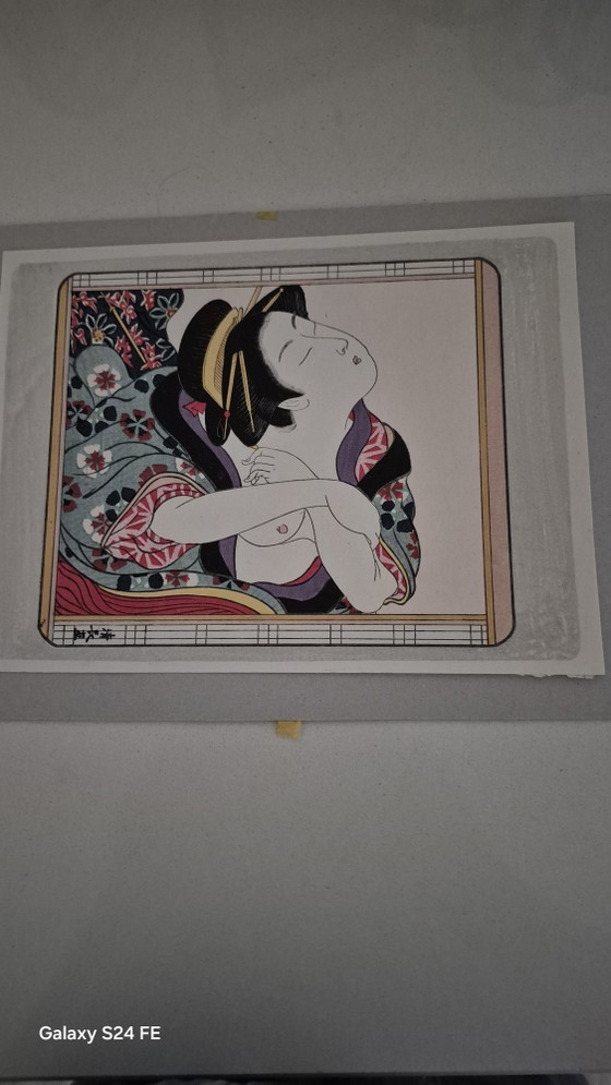 Estampe originale sur bois - D'après Torrij Kiyonaga (1752-1815) – Tirages d'art, Paper (photo 3 of 5)