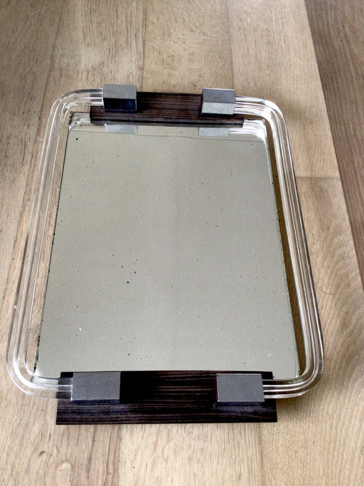 Art Deco dienblad met spiegelglas