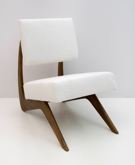 Adrian Pearsall Midcentury Nussbaum Lounge Chair für Craft Associates