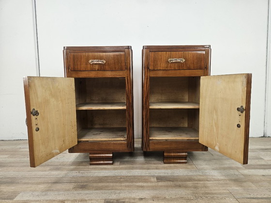 Paire de tables de nuit Art Decò en noyer, 1940 – Bois (photo 12 of 18)
