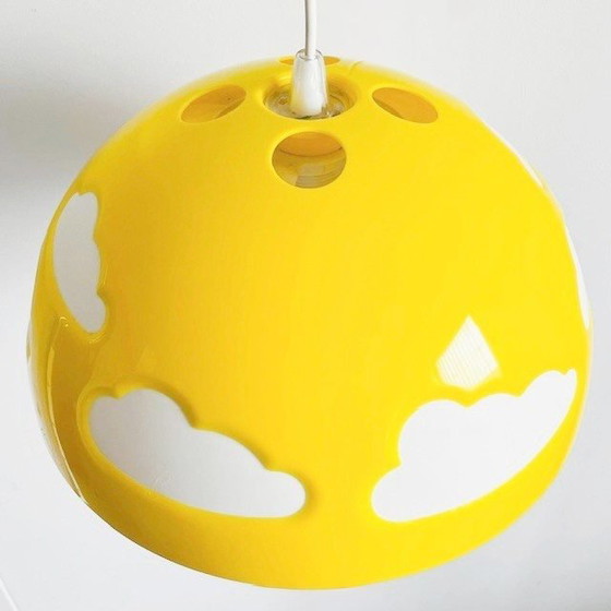 Image 1 of Lampada a sospensione Ikea Skoljig Cloud Lamp Giallo Bianco Henrik Preutz anni '90