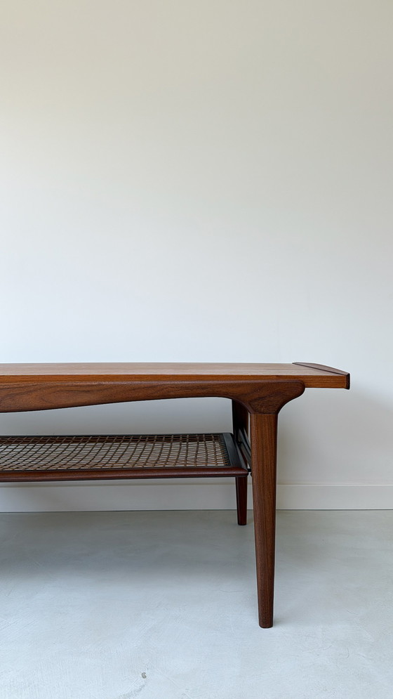 Image 1 of Vintage wooden coffee table with reversible Formica top