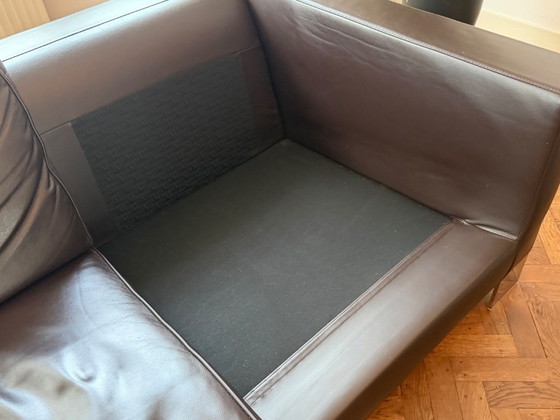 Minotti Pollock Divano e Pouf - Pelle Marrone Scuro – Divani, Metallo (photo 4 of 8)