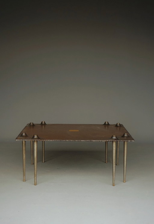 Table basse brutaliste d'Idir Mecibah, Belgique, 1997