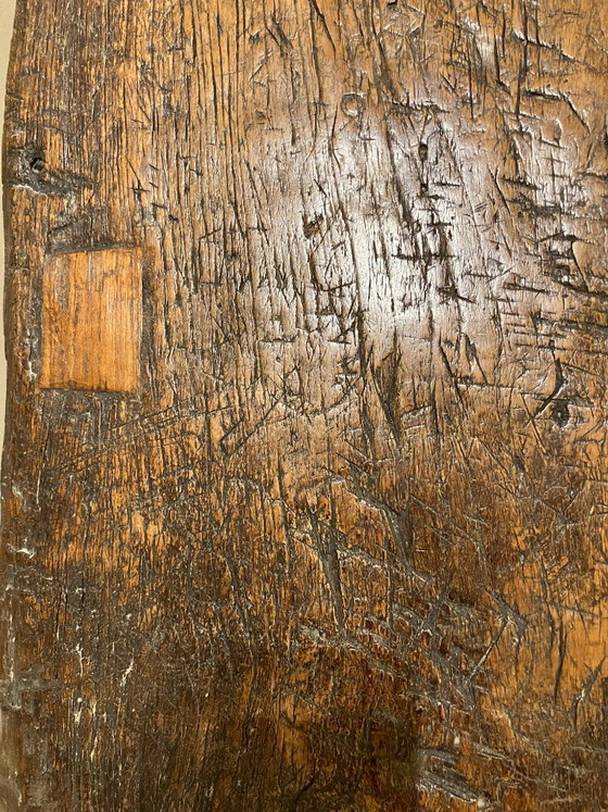 Antique Brutalist Bench / Wabi-Sabi Log Bench – 237 Cm – Benches, Wood (photo 5 of 5)