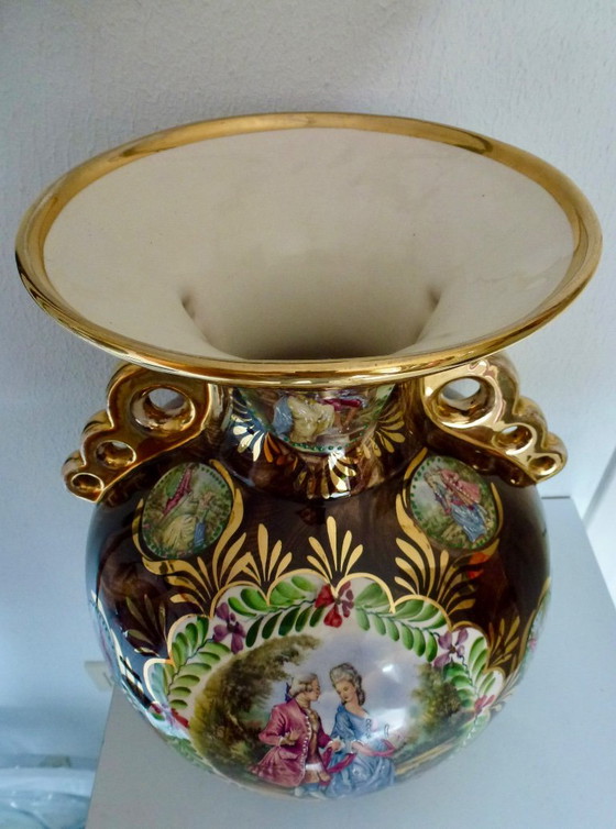 Zéér Grote Fragonard Vaas, In Uitstekende Staat. – Hubert Bequet, Vazen, Ceramic (photo 10 of 13)