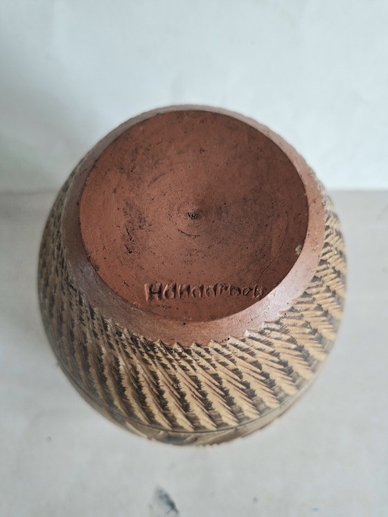 Image 1 of Vaso in terracotta vintage Sawa Keramik Germania tipo Sgraffito. Franz Schaderlapp 1960.