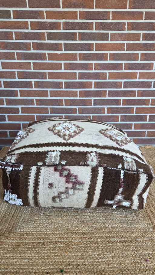 Pouf berbère Kelim – hockers en poefs, Wool