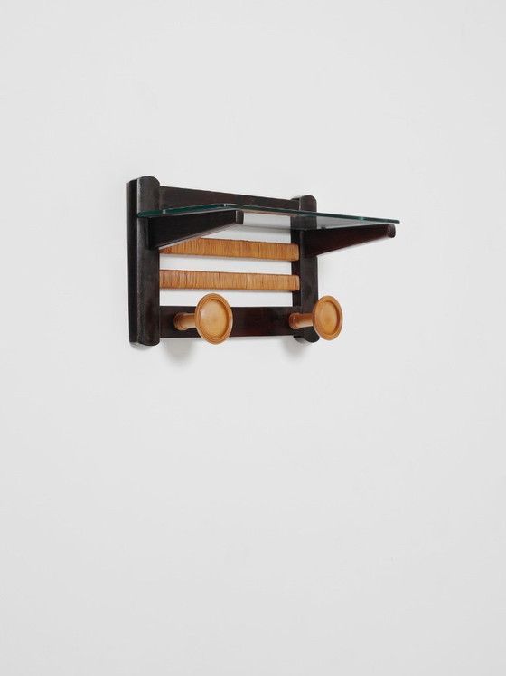 Perchero de pared de madera estilo Art Déco, Italia, década de 1940. – Wood (photo 4 of 5)