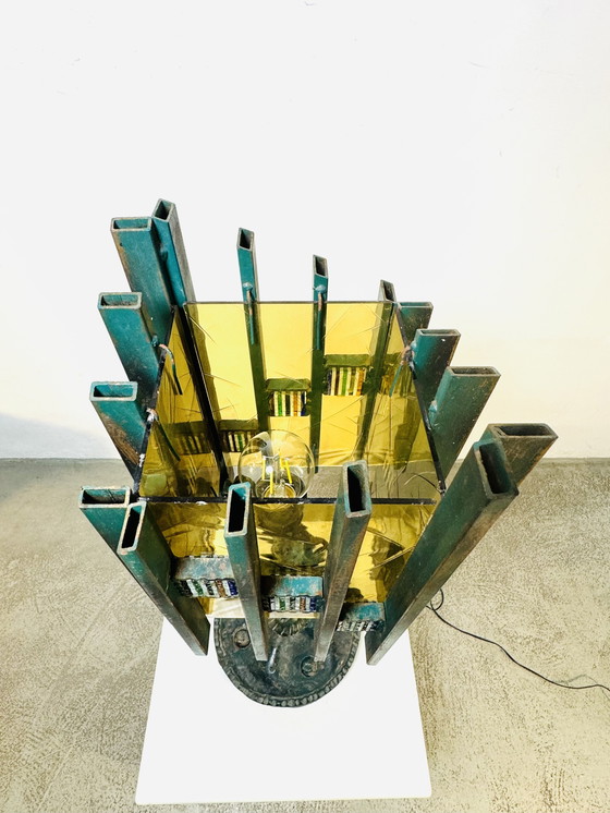 Image 1 of LAMPADA DA TAVOLO BRUTALISTA UNICA NEL SUO GENERE - BIANCARDI & JORDAN ARTE, ITALIA, anni '70