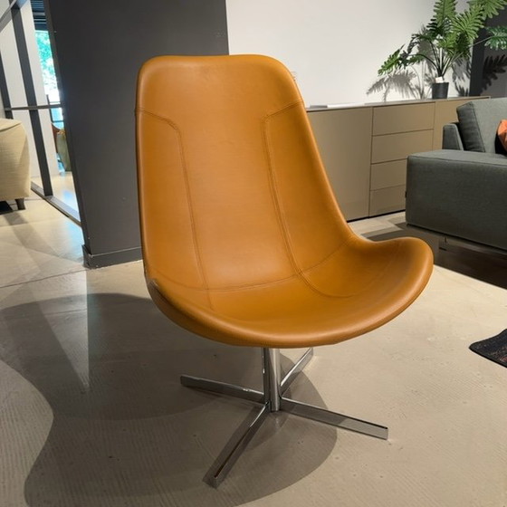 Image 1 of Gelderland 7400 swivel armchair with footstool