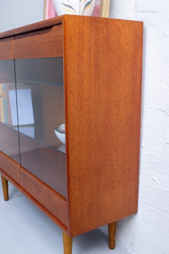 Image 1 of Vintage teak display cabinet, chest of drawers, sideboard, mid-century 1960s