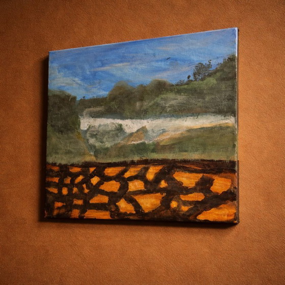 Image 1 of Large Abstract Painting - Paths of Passage – Warm Tones – T.C. Freiberger – Contemporary Expressio