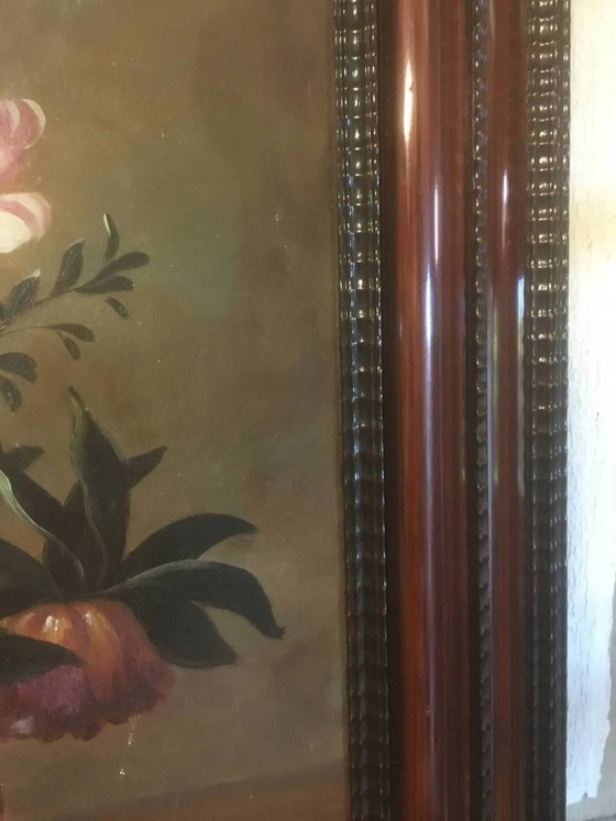 Composición de ramo de flores sobre lienzo 91x71. – Pinturas y dibujos, Wood, Canvas, Vintage (photo 10 of 13)