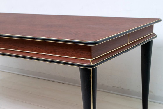 Image 1 of Umberto Mascagni voor Harrods Londen Mid Century Moderne Italiaanse eettafel, jaren 50