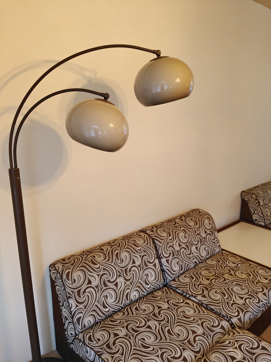 Image 1 of Vintage 70's space age design element sofa brown/cream