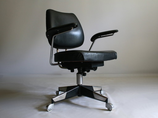 Johannes Larsen - Kontorstol 1955 Rar Labofa (DK) Fauteuil de direction vintage