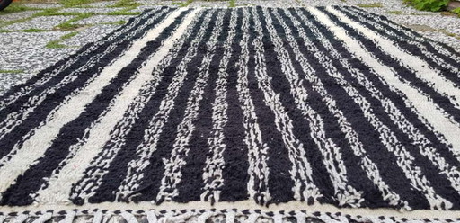 Hand-knotted Berber wool rug 241x160cm