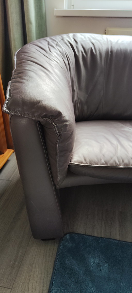 Leolux 2.5-seater sofa, curved design