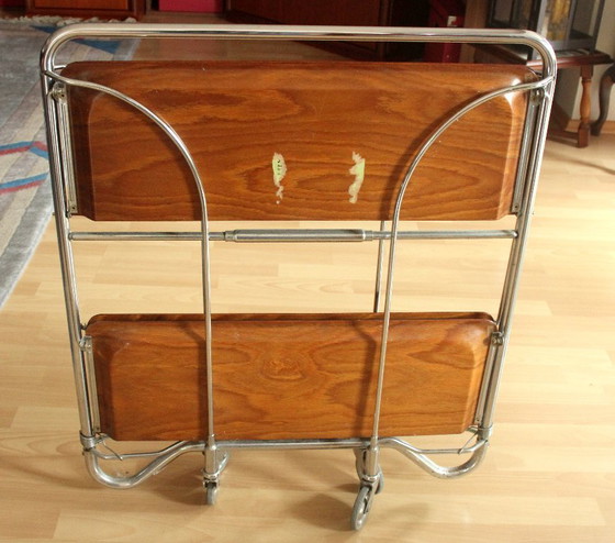 Image 1 of Gerinol Design Dinett Chariot de service - Chariot de bar - Chariot à thé - pliable - Vintage