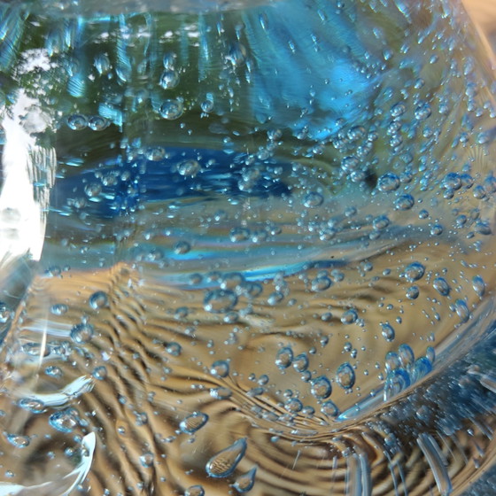 Image 1 of Aquablauwe Bullicante Murano schaal