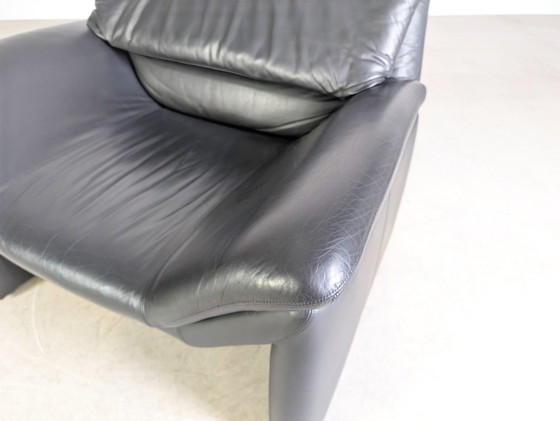 Image 1 of Poltrona originale de Sede Hans Kaufeld in pelle nera di design