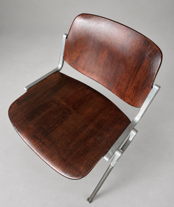 Vintage Castelli DSC 106 Chair — Giancarlo Piretti – Anonima Castelli, Eetkamerstoelen, Aluminium, Metal (photo 7 of 15)