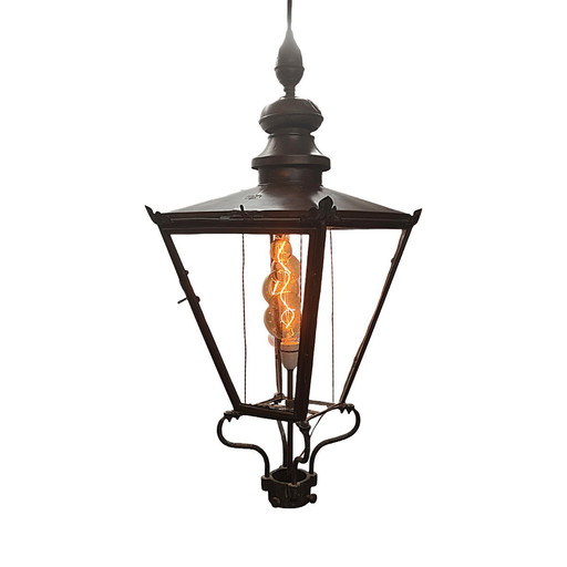 Antique English Foster & Pullen copper lantern, circa 1900