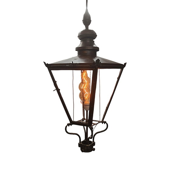 Image 1 of Ancienne lanterne anglaise en cuivre Foster & Pullen, vers 1900