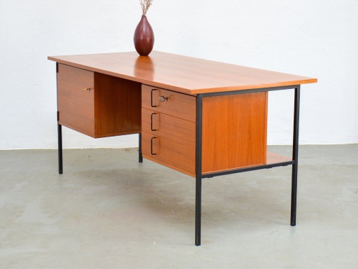 Vintage REGO desk by Günter Renkel, mid-century 1970s teak office