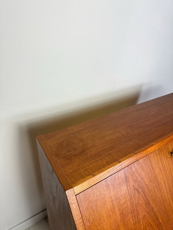 Image 1 of Vintage Mid Century Deense teakhouten secretaire jaren 60