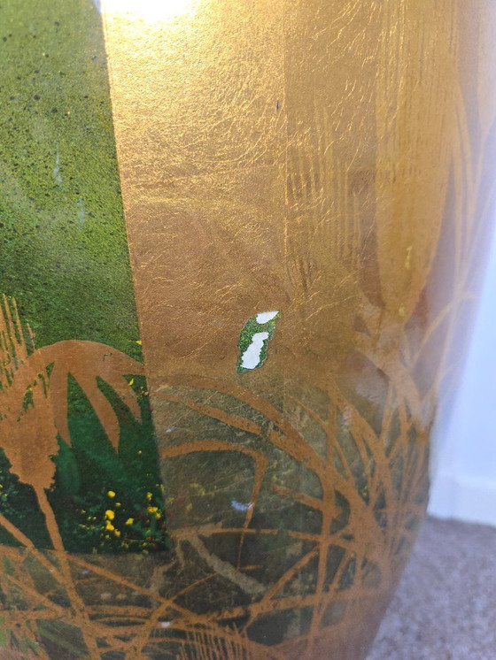 Image 1 of Grande vaso cinese dorato, porcellana cinese