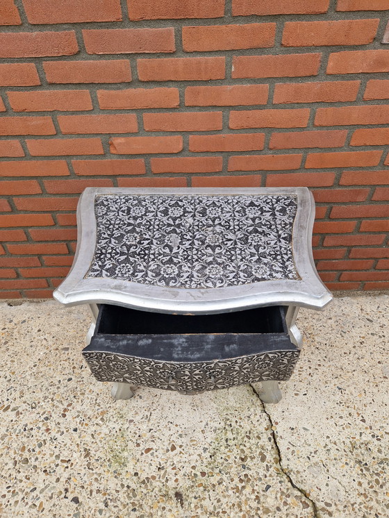 Image 1 of Silver-colored cabinet