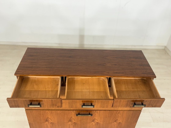 Image 1 of Bellissima scarpiera vintage / scarpiera in teak / mobiletto da ingresso / cassettiera