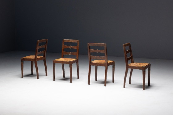 Image 1 of Sedie da pranzo Art Déco di Charles Dudouyt, Francia, anni '40