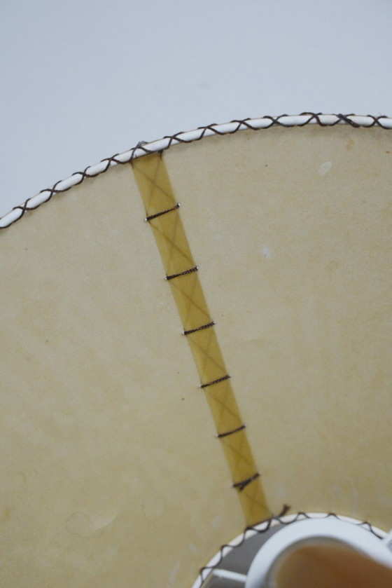 Image 1 of Lampada da tavolo Bonsai Josep Llusca Blauet anni '90, stile spagnolo Mid-Century, in legno di cedro, paralume in pergamena.