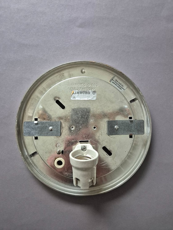 Image 1 of Glashütte Limburg Plafoniere Pressglas Vintage Ceiling Lamp Retro